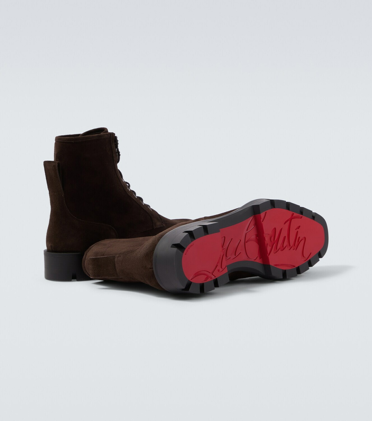 Christian Louboutin Caracolo Lion leather lace-up boots