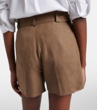 Ralph Lauren Collection Denise belted linen shorts