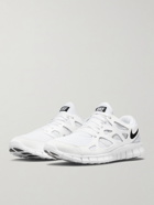 Nike - Free Run 2 Rubber and Suede-Trimmed Mesh Running Sneakers - White