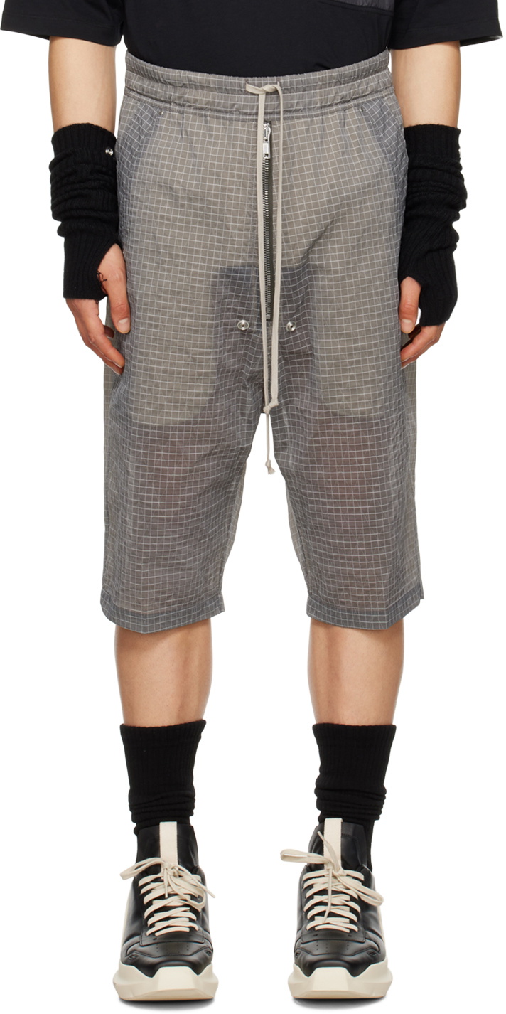 Rick Owens Gray Bela Pods Shorts Rick Owens