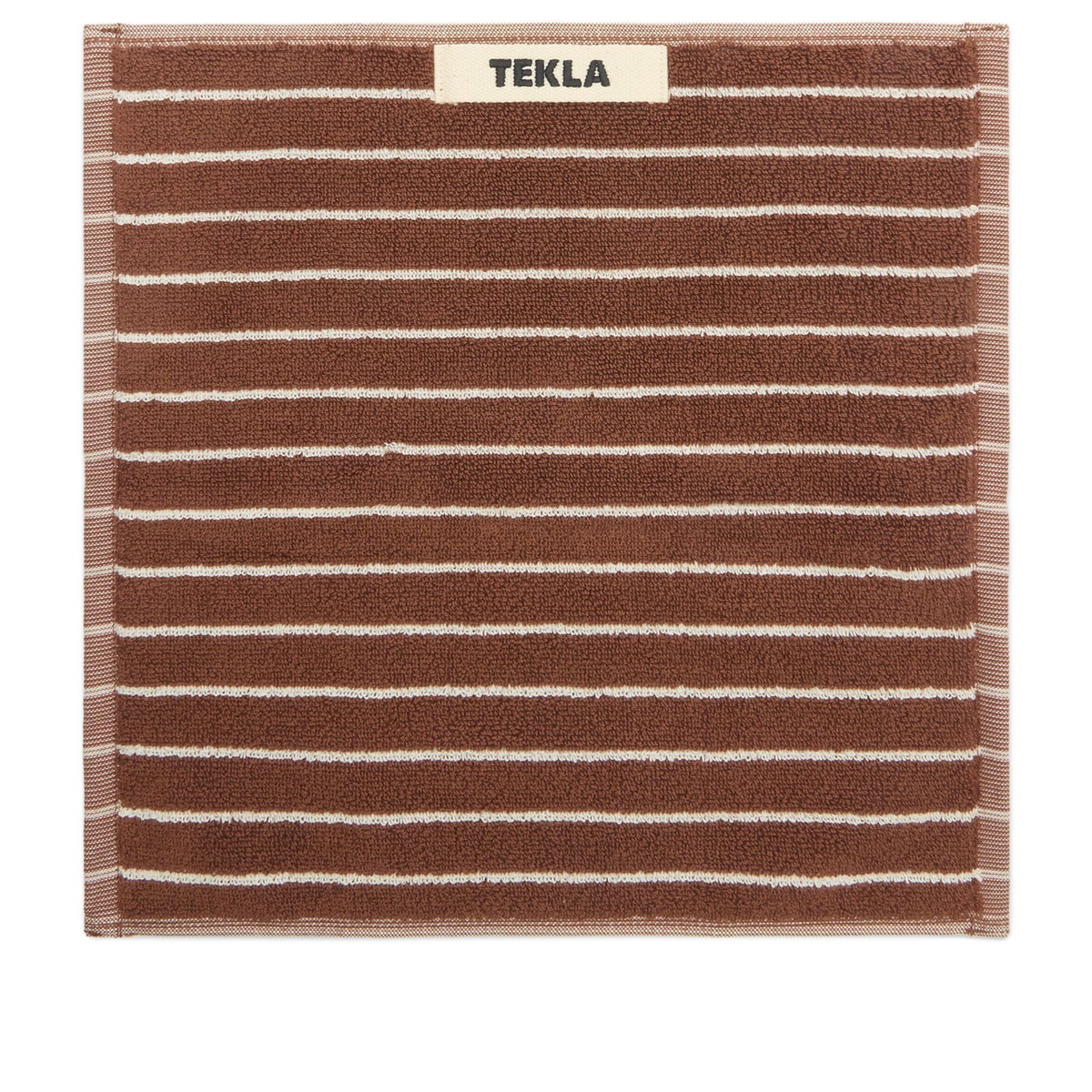 Tekla Fabrics Wash Cloth in Rust Stripes 