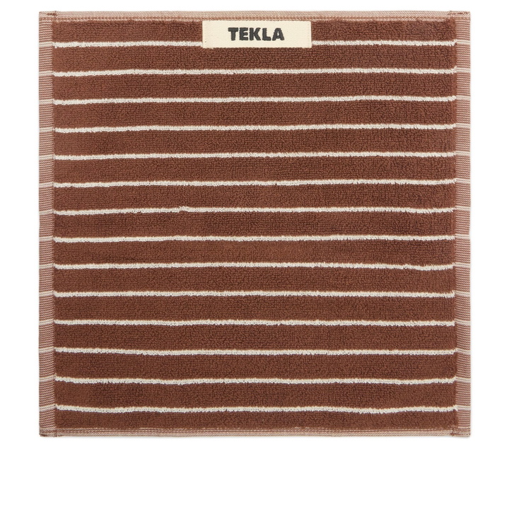 Photo: Tekla Fabrics Wash Cloth in Rust Stripes 