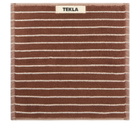 Tekla Fabrics Wash Cloth in Rust Stripes 