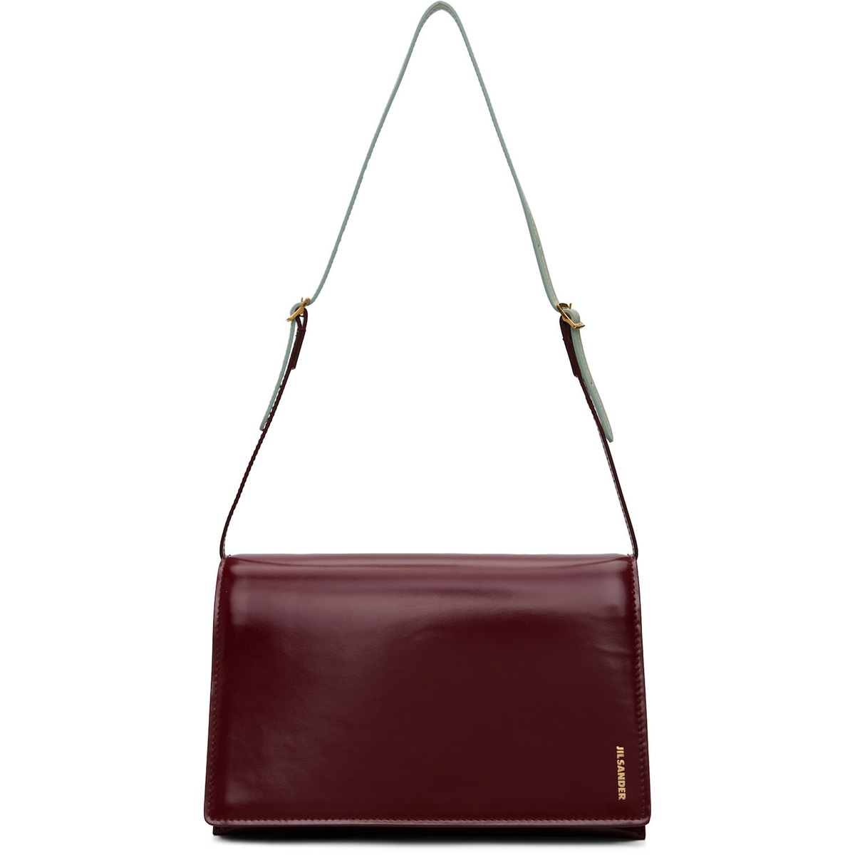 Jil Sander Burgundy File Small Bag