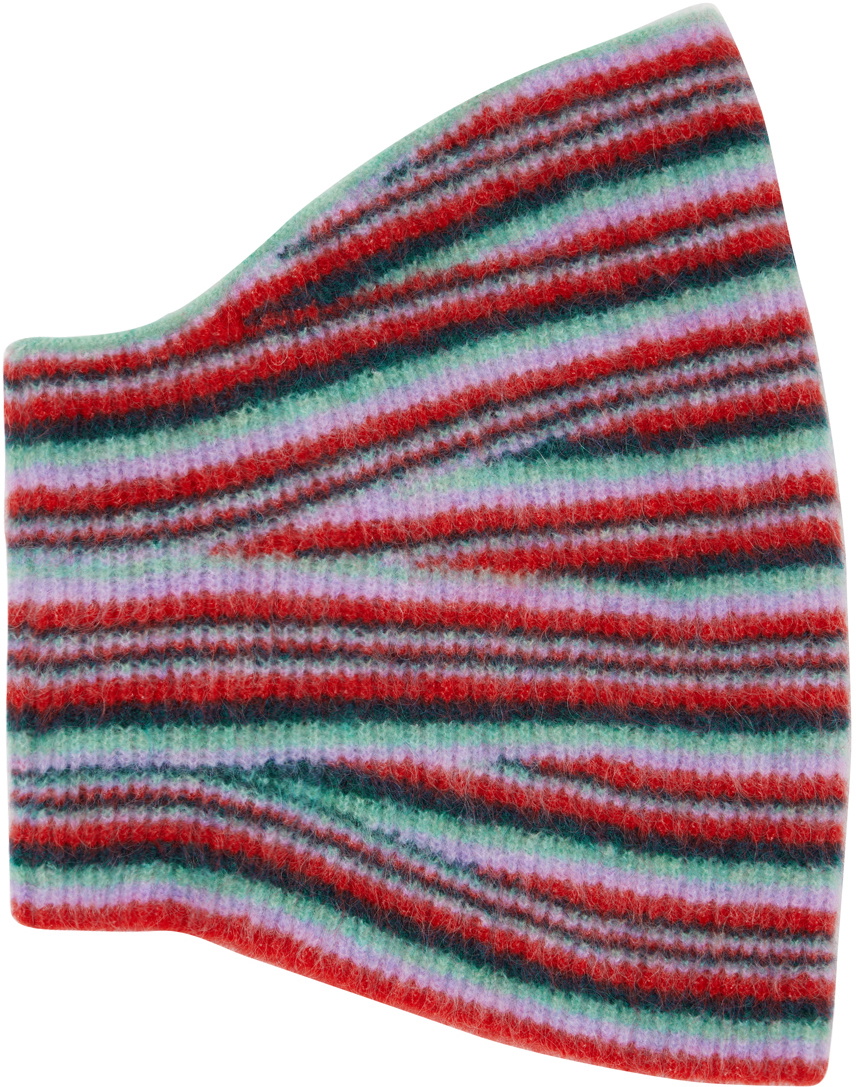 Kiko Kostadinov Red Striped Neck Warmer Kiko Kostadinov