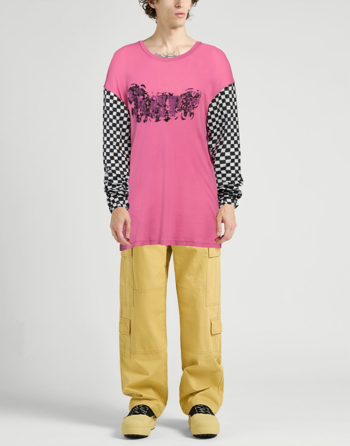 Erl Mens T-shirt Fuchsia