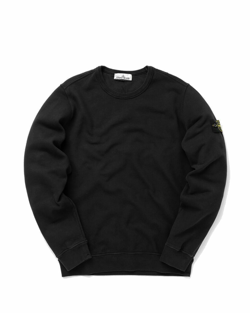 Photo: Stone Island Sweat Shirt Brushed Cotton Fleece, Garment Dyed Black - Mens - Sweatshirts