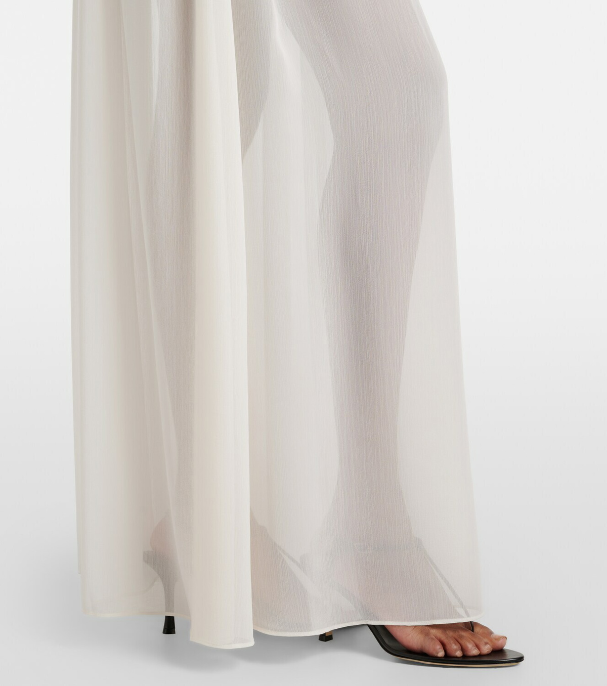Xu Zhi Lace-trimmed peplum maxi dress