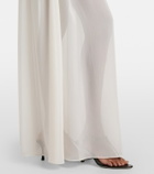 Xu Zhi Lace-trimmed peplum maxi dress
