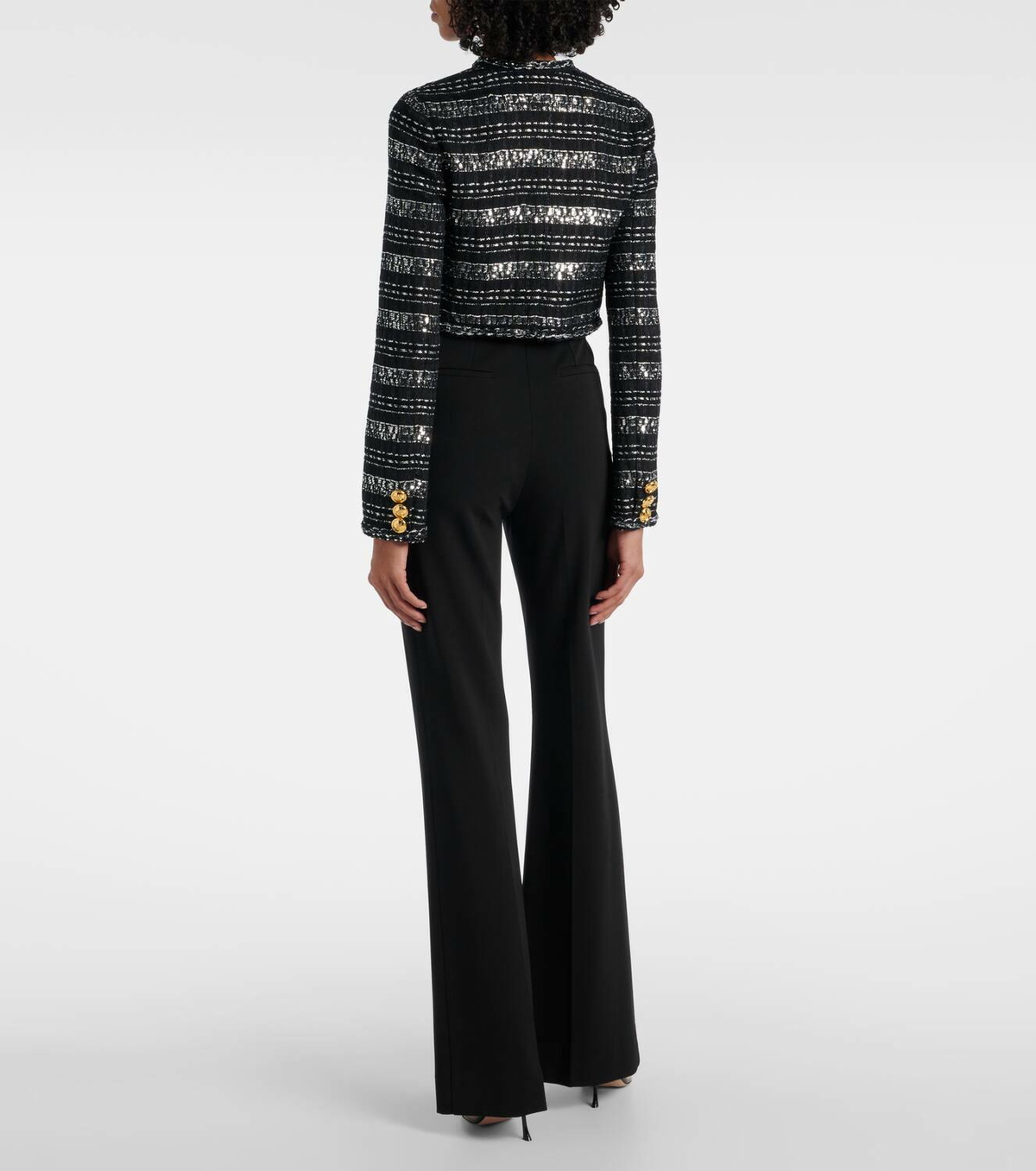 Giambattista Valli Cropped lamé jacket