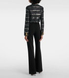 Giambattista Valli Cropped lamé jacket