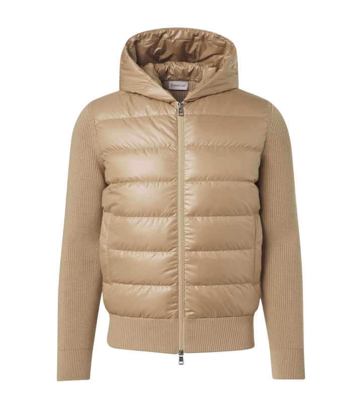 Photo: Moncler Tricot down-paneled virgin wool cardigan