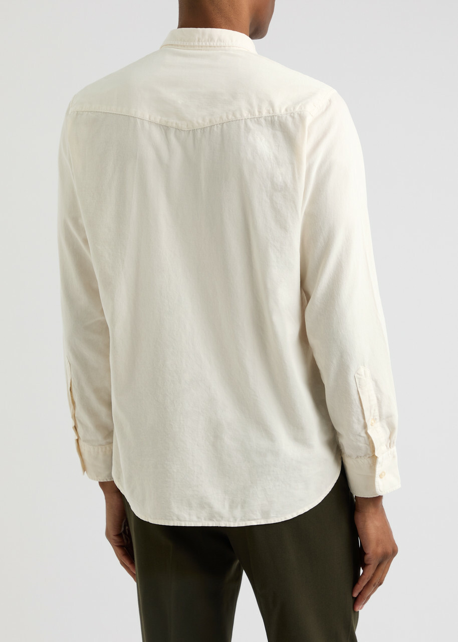 Officine Générale Lipp Corduroy Shirt Cream