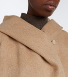 Max Mara Hooded camel hair and mohair coat