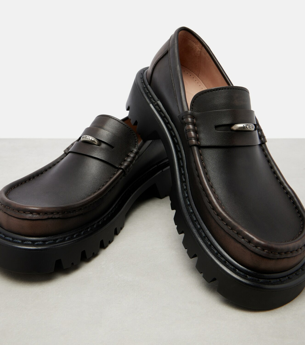 Loewe Sierra leather loafers
