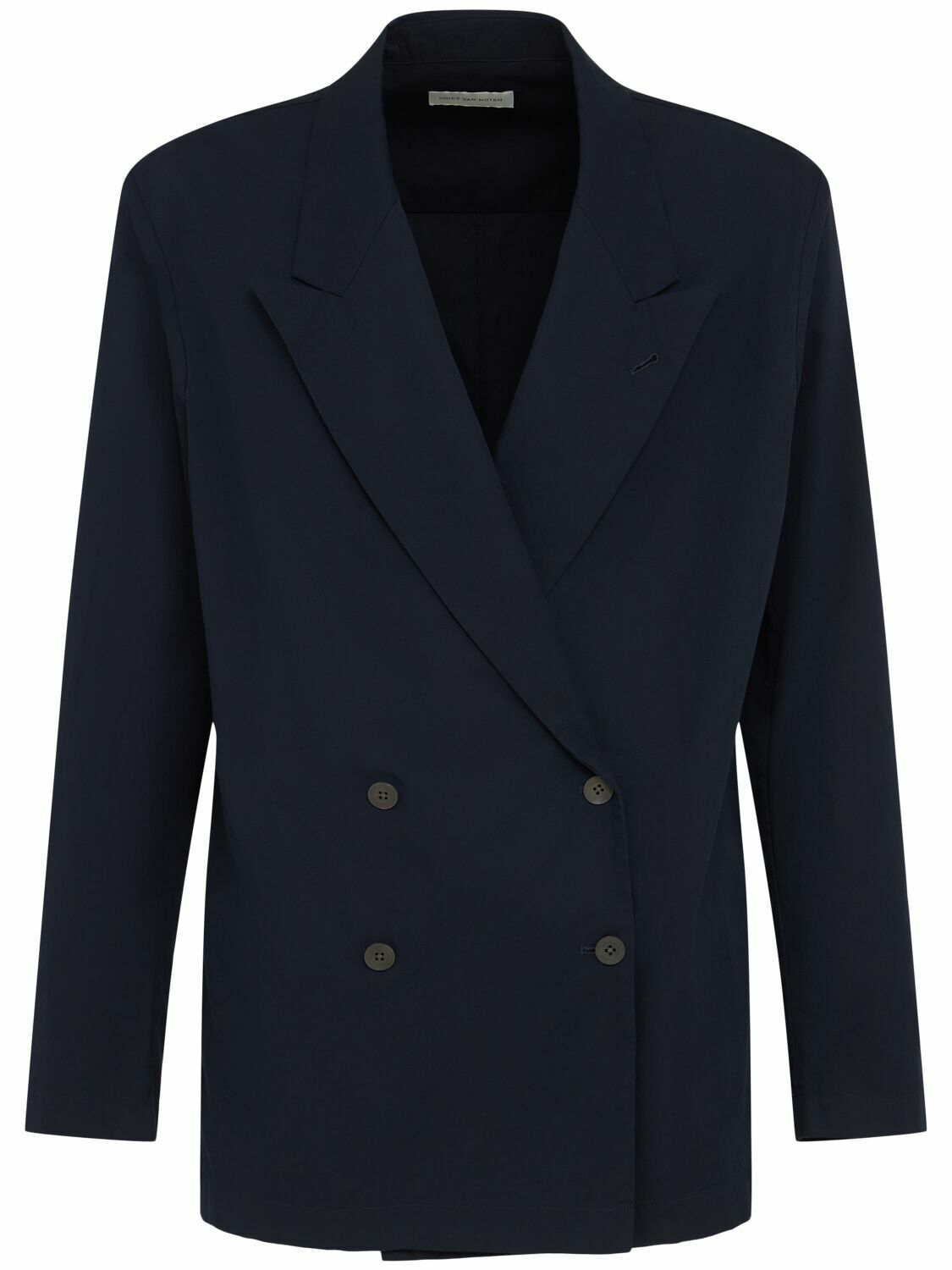 DRIES VAN NOTENネイビー ウール ピーコートVALLEYMILLS DRIES VAN NOTEN OTHER COAT WOOL Navy SOLID Used