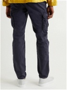 Incotex - Slim-Fit Cotton and Linen-Blend Cargo Trousers - Blue