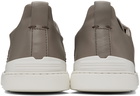 ZEGNA Gray SECONDSKIN Triple Stitch Sneakers