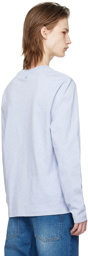 AMI Paris Blue Ami de Cœur Long Sleeve T-Shirt