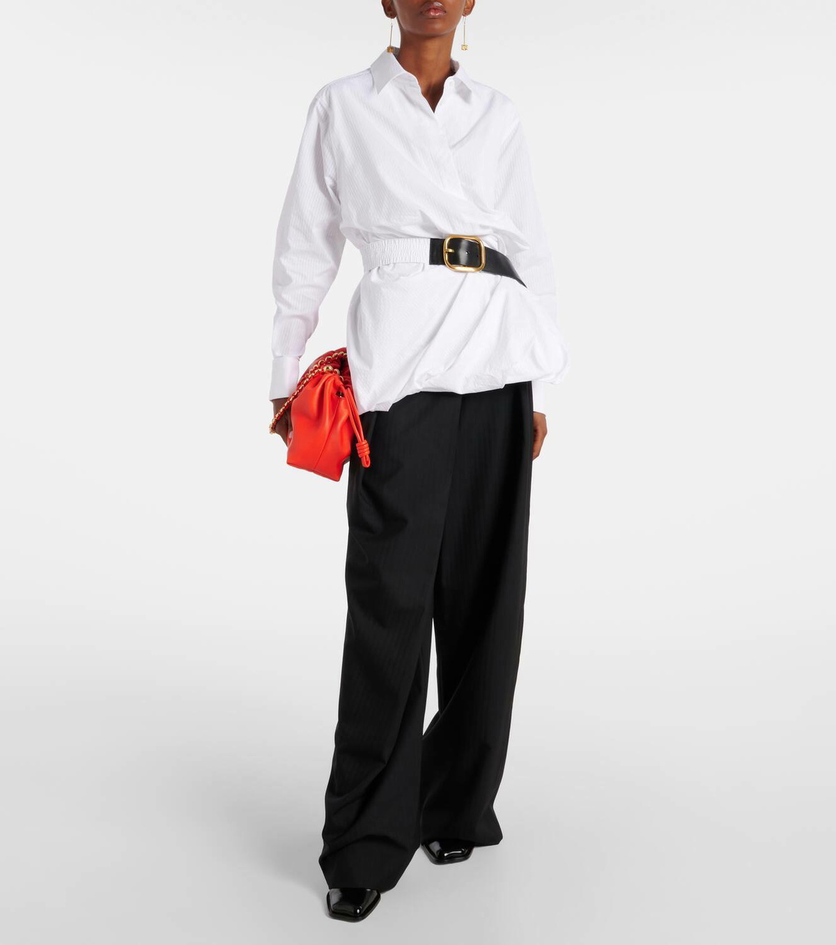 Loewe Wrap wool wide-leg pants Loewe