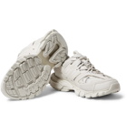 Balenciaga - Track Leather, Mesh and Rubber Sneakers - White