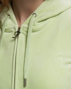 Juicy Couture Classic Velour Robertson Zip Hoodie Green Zippers