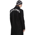 Palm Angels Black and White Logo Beanie and Scarf Set