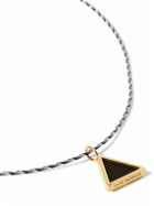 Luis Morais - Gold, Onyx and Cord Necklace