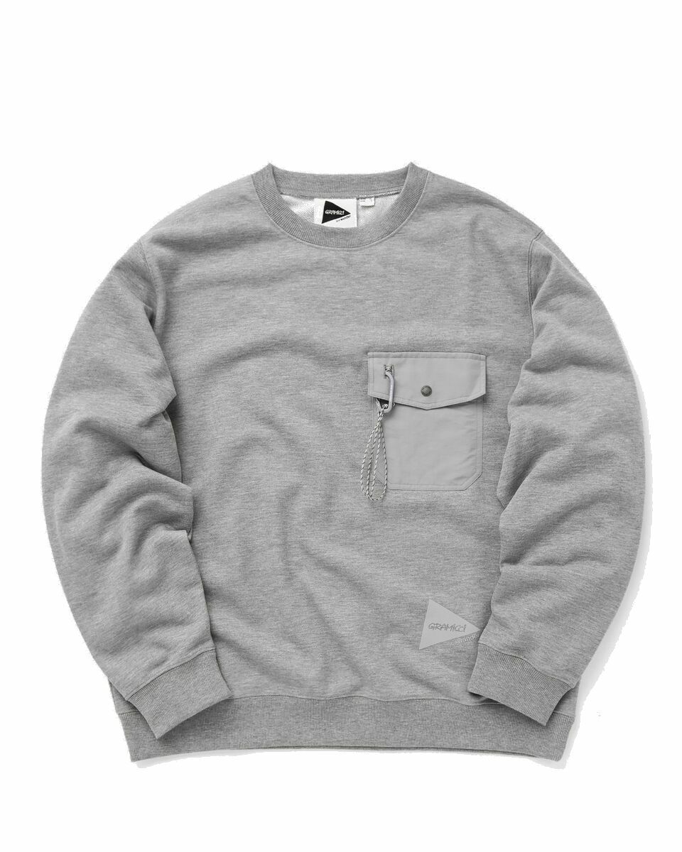 Photo: Gramicci X And Wander Print Sweatshirt Brown - Mens - Sweatshirts