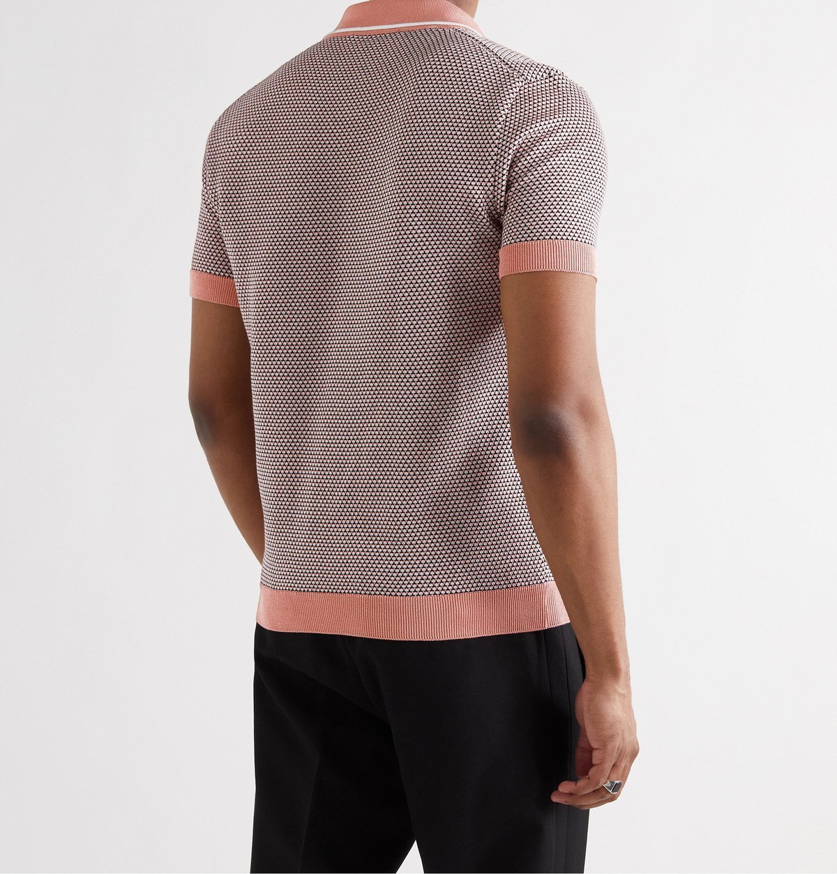 MR P. - Johnny Slim-Fit Knitted Cotton Polo Shirt - Pink Mr P.