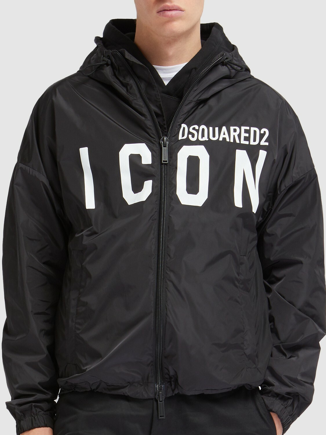 DSQUARED2 Printed Logo Nylon Windbreaker Dsquared2