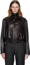 LEMAIRE Brown Soft Leather Jacket