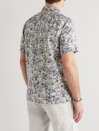 Hartford - Slam 02 Camp-Collar Printed Cotton Shirt - Blue