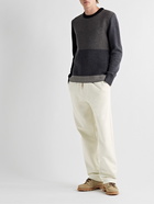 Oliver Spencer - Morwell Webbing-Trimmed Organic Cotton-Jersey Sweatpants - Neutrals