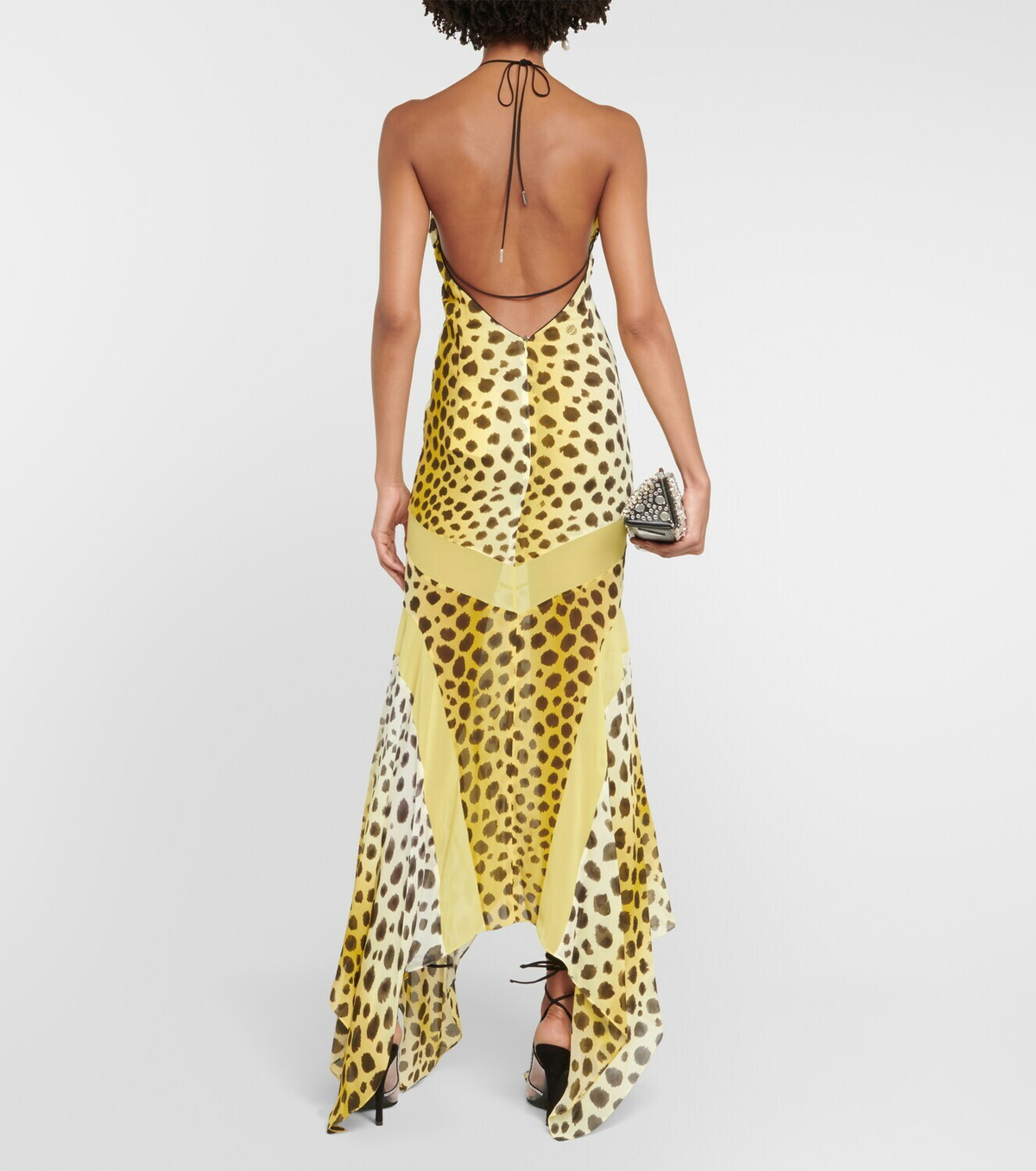 ワンピース THE ATTICO Abito The Attico Saskia printed halter neck maxi dress The Attico