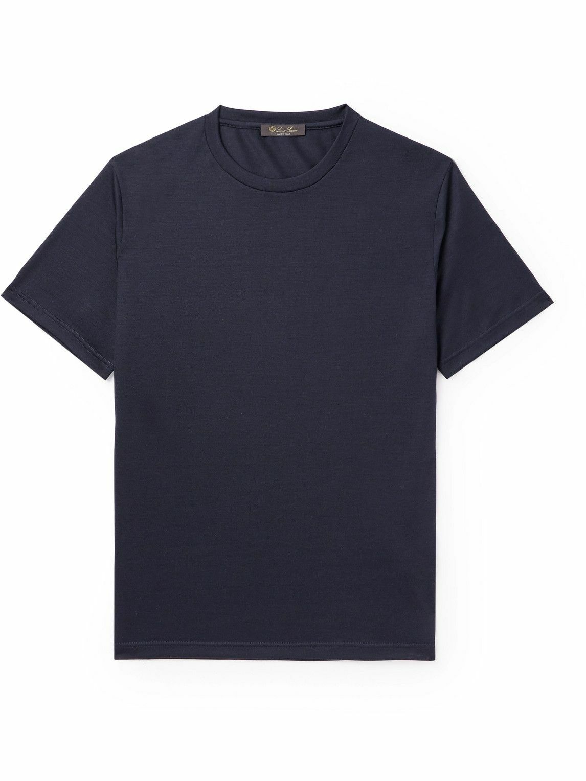 Loro Piana - Slim-Fit Wish® Wool T-Shirt - Blue Loro Piana