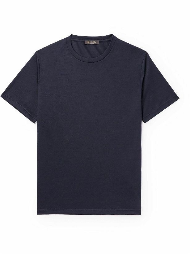 Photo: Loro Piana - Slim-Fit Wish® Wool T-Shirt - Blue