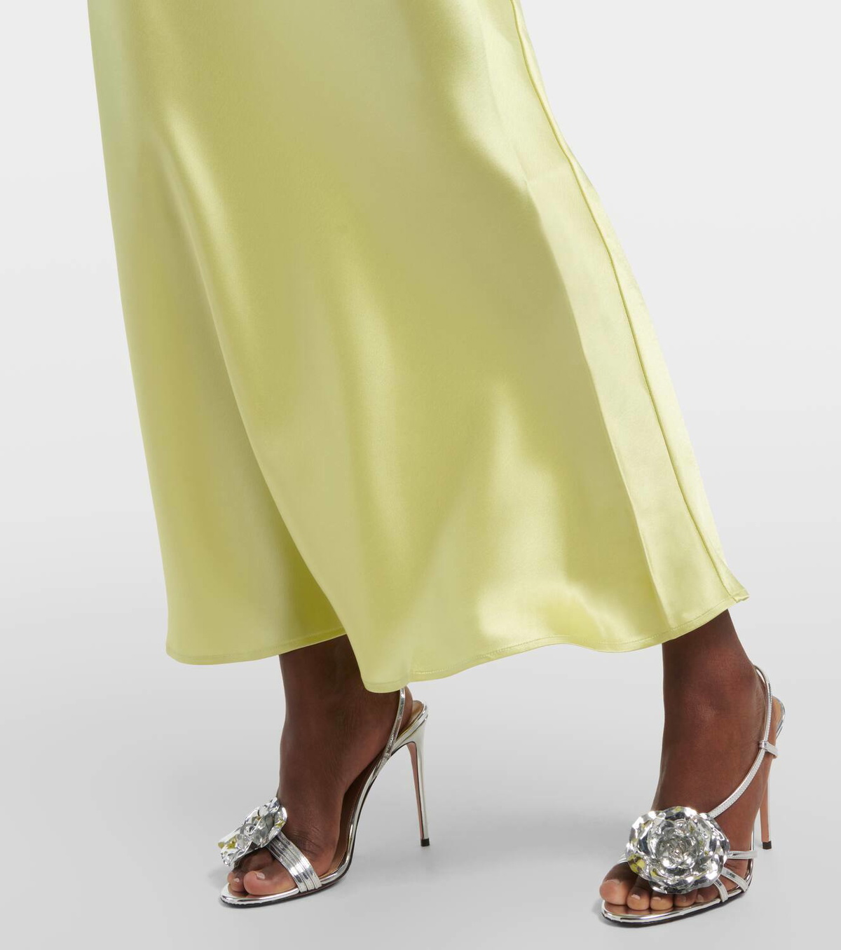 Galvan Cropped slip dress