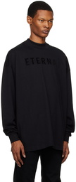 Fear of God Black Flocked Long Sleeve T-Shirt