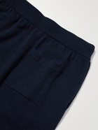 Mr P. - Tapered Pintucked Wool and Cashmere-Blend Sweatpants - Blue