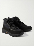 Norse Projects Arktisk - Logo-Appliquéd Leather and Mesh Boots - Black