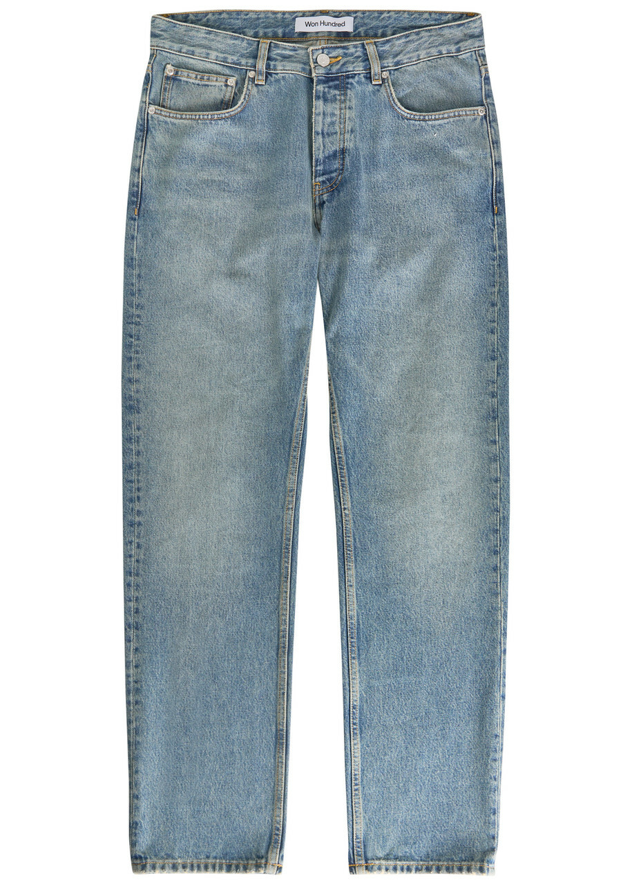 Won Hundred Archer Tapered-leg Jeans Mid Blu