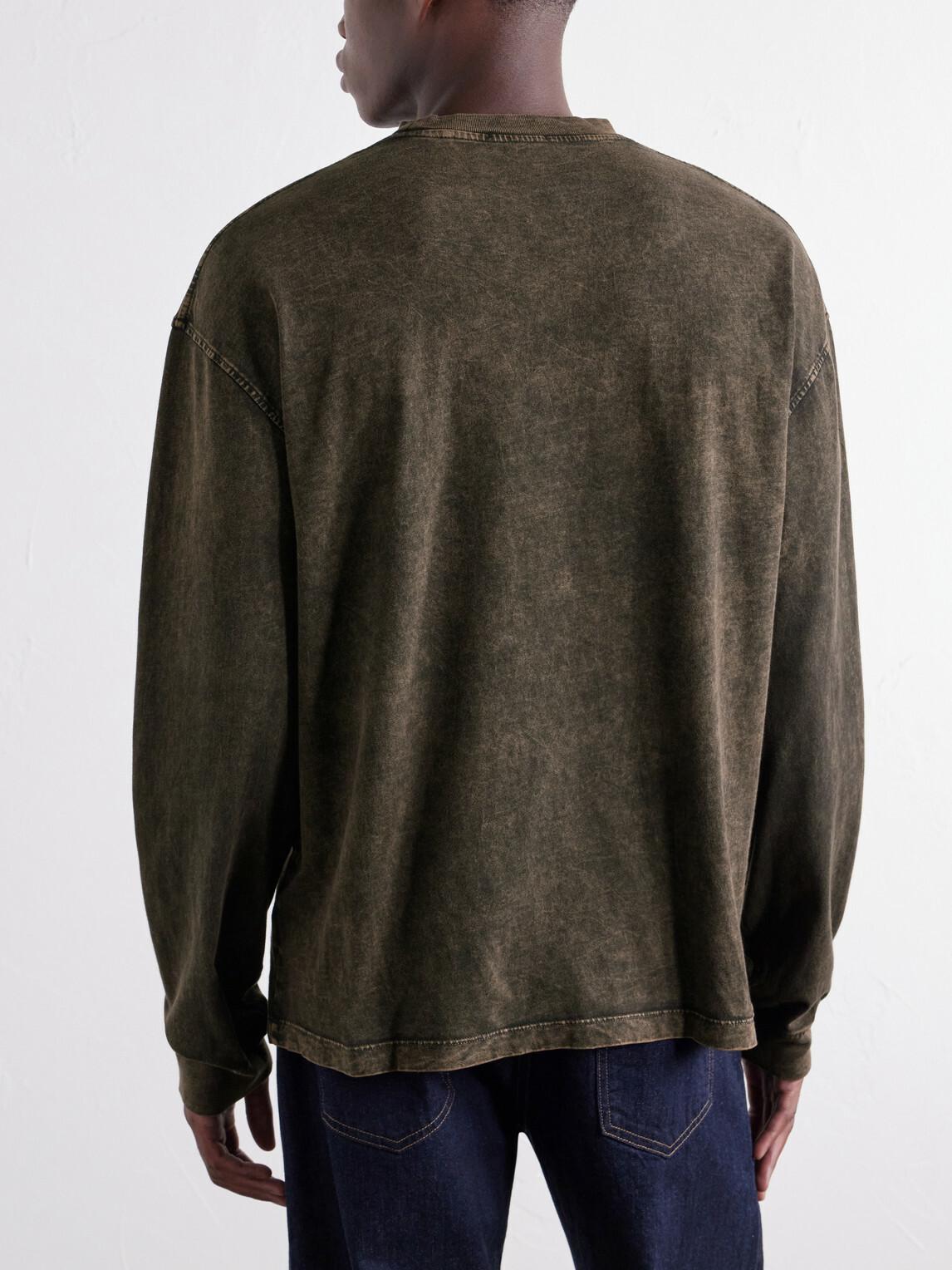 AGOLDE - Asha Cotton-Jersey T-Shirt - Brown