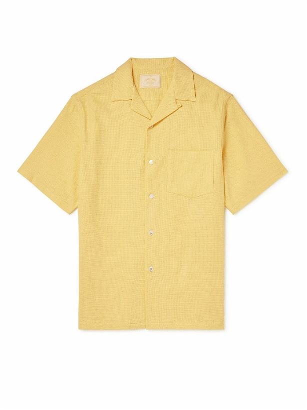 Photo: Portuguese Flannel - Convertible-Collar Cotton-Piqué Shirt - Yellow