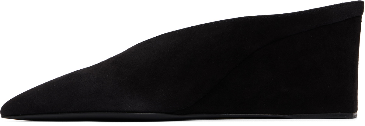 ALAÏA Black Cube Wedge Mule Heels