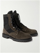Belstaff - Trooper Suede and Canvas Boots - Gray