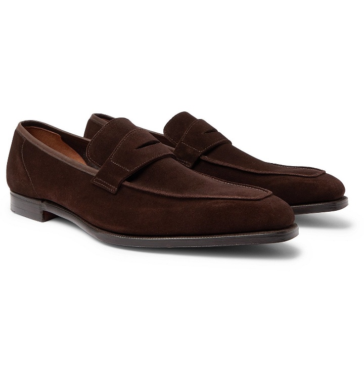 Photo: George Cleverley - George Suede Penny Loafers - Brown