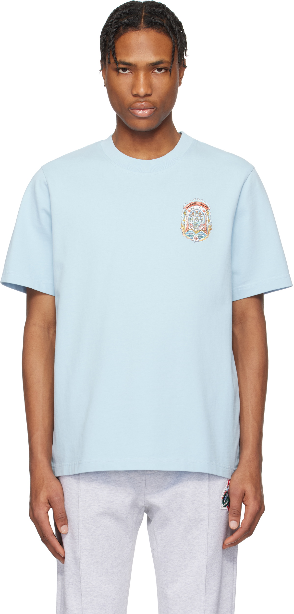 Casablanca Blue Casa Way Skate T-shirt Casablanca