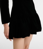 Clio Peppiatt Edie crystal-embellished velvet minidress