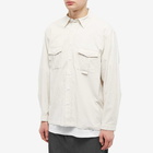 DIGAWEL Men's 2 Pocket Cord Overshirt in White